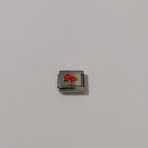 Red Ribbon Italian Link Stainless Steel Charm‎ for Nomination Bracelet